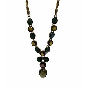 Monet Adjustable Necklace Rhinestone Gold Tone Twisted Strand Formal Wedding NEW